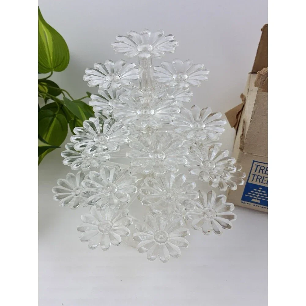 Vtg JONDEL Treat Tree Plastic Appetizer Daisy Centerpiece CHADWICK Ornaments